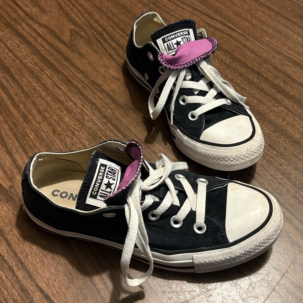 Converse Size 6 Double Tongue Purple Sneakers Shoes All Star Chuck